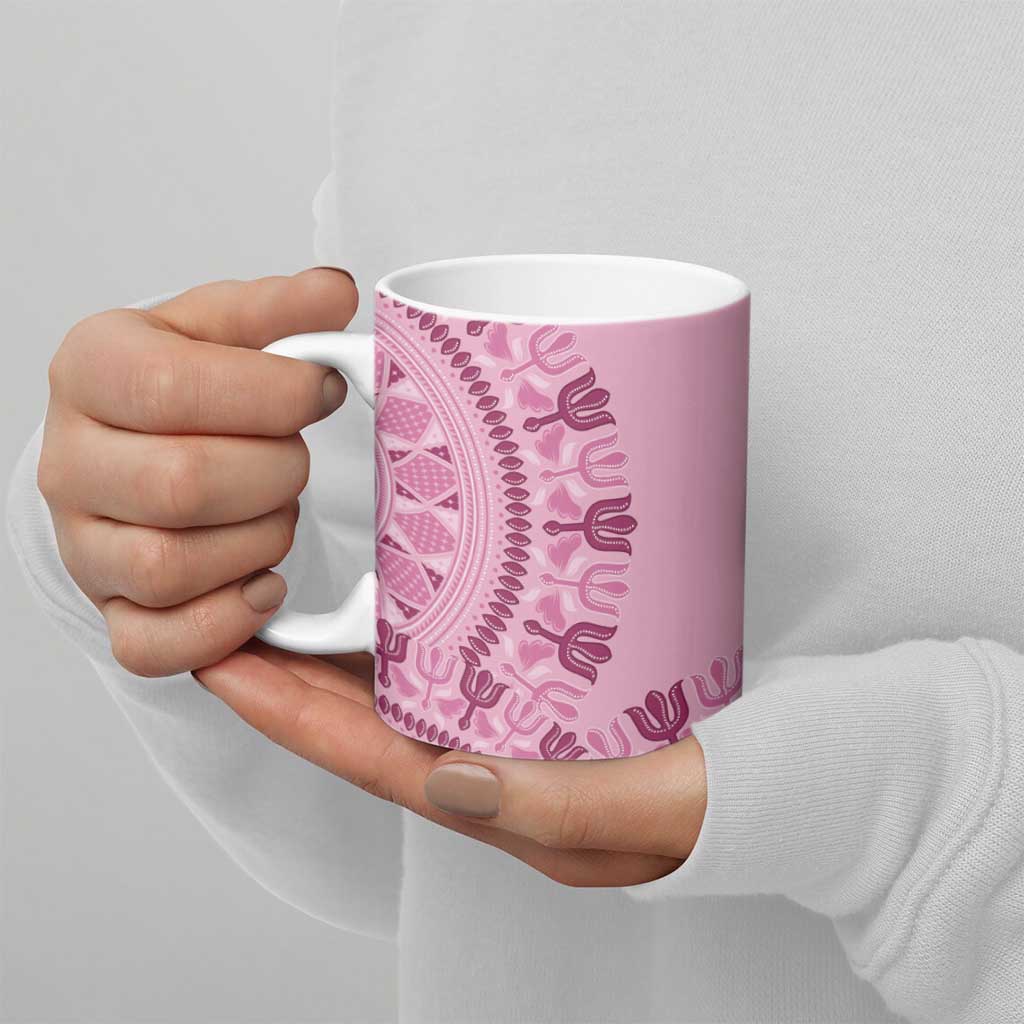 Dashiki Glamorous Pink Ceramic Mug Breast Cancer Awareness - Wonder Print Shop