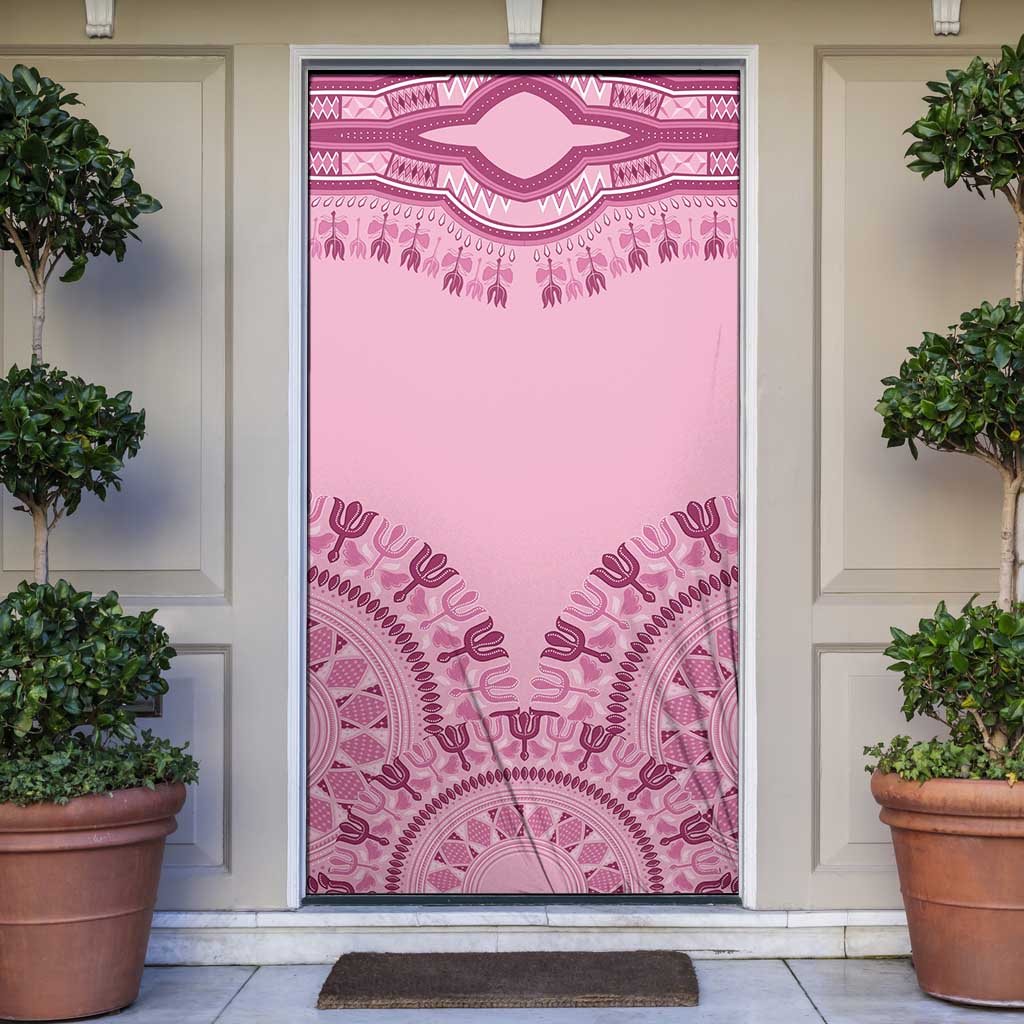 Dashiki Glamorous Pink Door Cover Breast Cancer Awareness - Wonder Print Shop