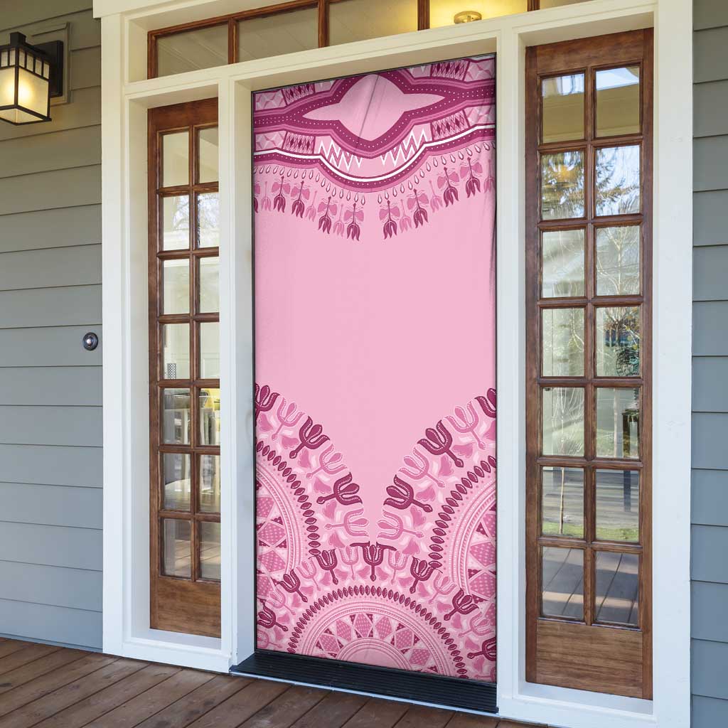 Dashiki Glamorous Pink Door Cover Breast Cancer Awareness - Wonder Print Shop