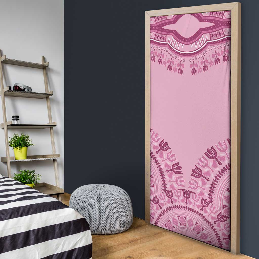Dashiki Glamorous Pink Door Cover Breast Cancer Awareness - Wonder Print Shop