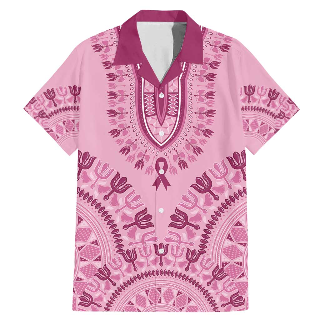 Dashiki Glamorous Pink Family Matching Mermaid Dress and Hawaiian Shirt Breast Cancer Awareness - Wonder Print Shop