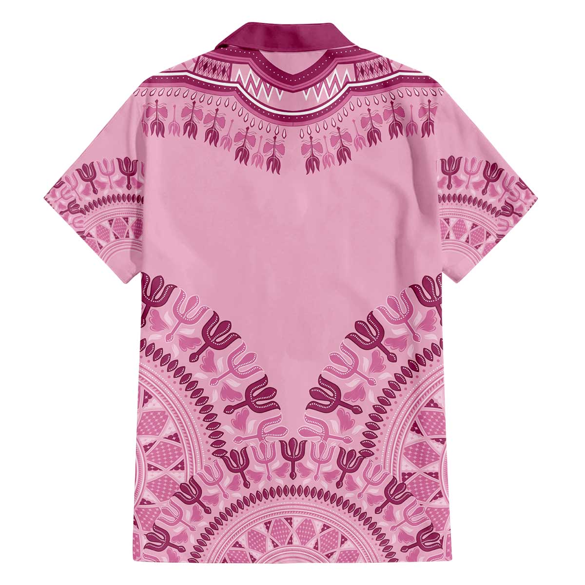 Dashiki Glamorous Pink Family Matching Off The Shoulder Long Sleeve Dress and Hawaiian Shirt Breast Cancer Awareness - Wonder Print Shop