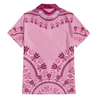 Dashiki Glamorous Pink Family Matching Off The Shoulder Long Sleeve Dress and Hawaiian Shirt Breast Cancer Awareness - Wonder Print Shop