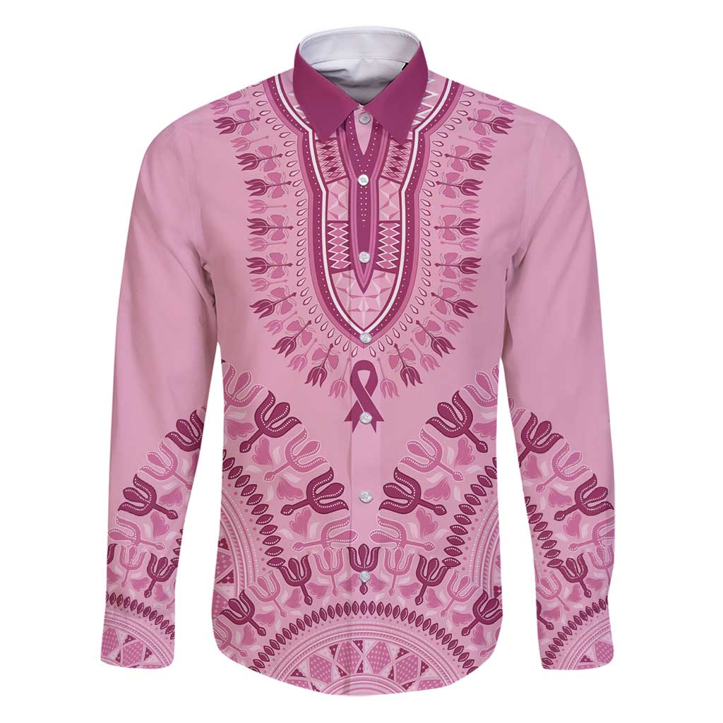 Dashiki Glamorous Pink Family Matching Puletasi and Hawaiian Shirt Breast Cancer Awareness - Wonder Print Shop