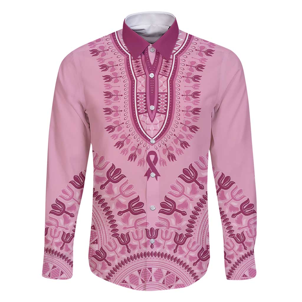 Dashiki Glamorous Pink Family Matching Short Sleeve Bodycon Dress and Hawaiian Shirt Breast Cancer Awareness - Wonder Print Shop