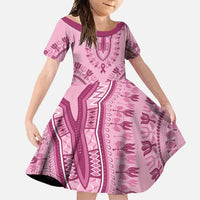 Dashiki Glamorous Pink Family Matching Summer Maxi Dress and Hawaiian Shirt Breast Cancer Awareness - Wonder Print Shop