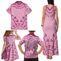 Dashiki Glamorous Pink Family Matching Tank Maxi Dress and Hawaiian Shirt Breast Cancer Awareness - Wonder Print Shop