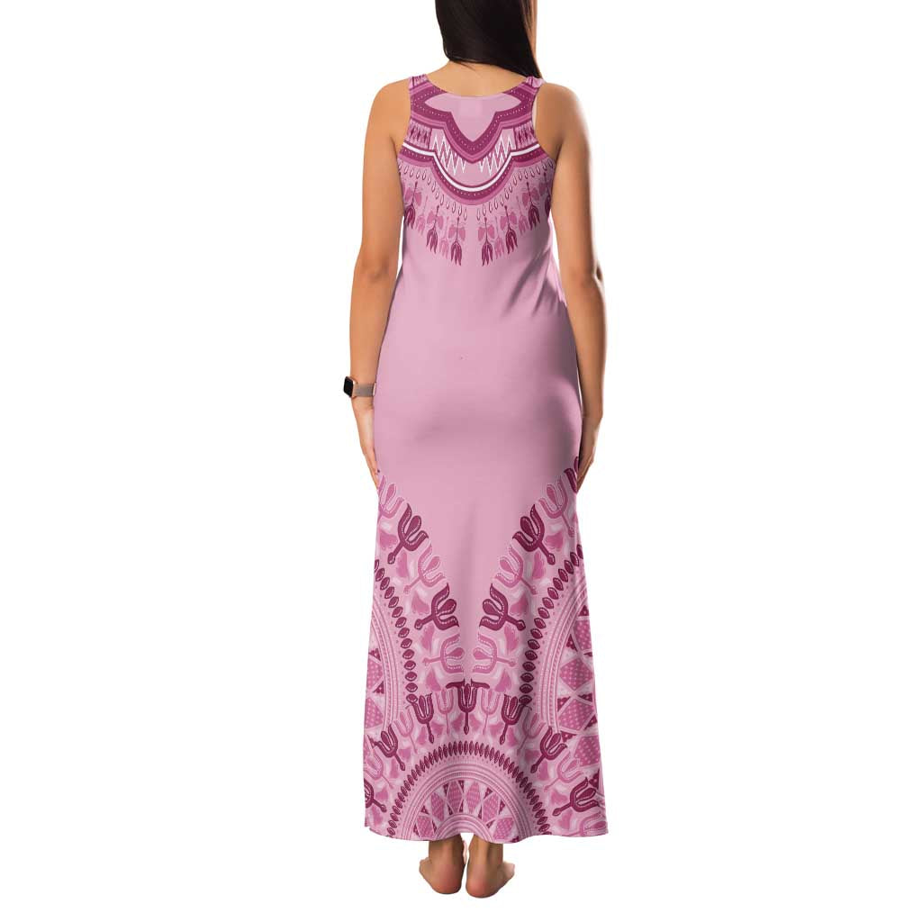 Dashiki Glamorous Pink Family Matching Tank Maxi Dress and Hawaiian Shirt Breast Cancer Awareness - Wonder Print Shop