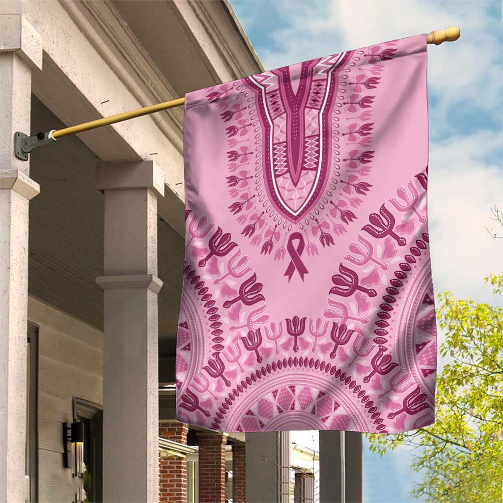 Dashiki Glamorous Pink Garden Flag Breast Cancer Awareness - Wonder Print Shop