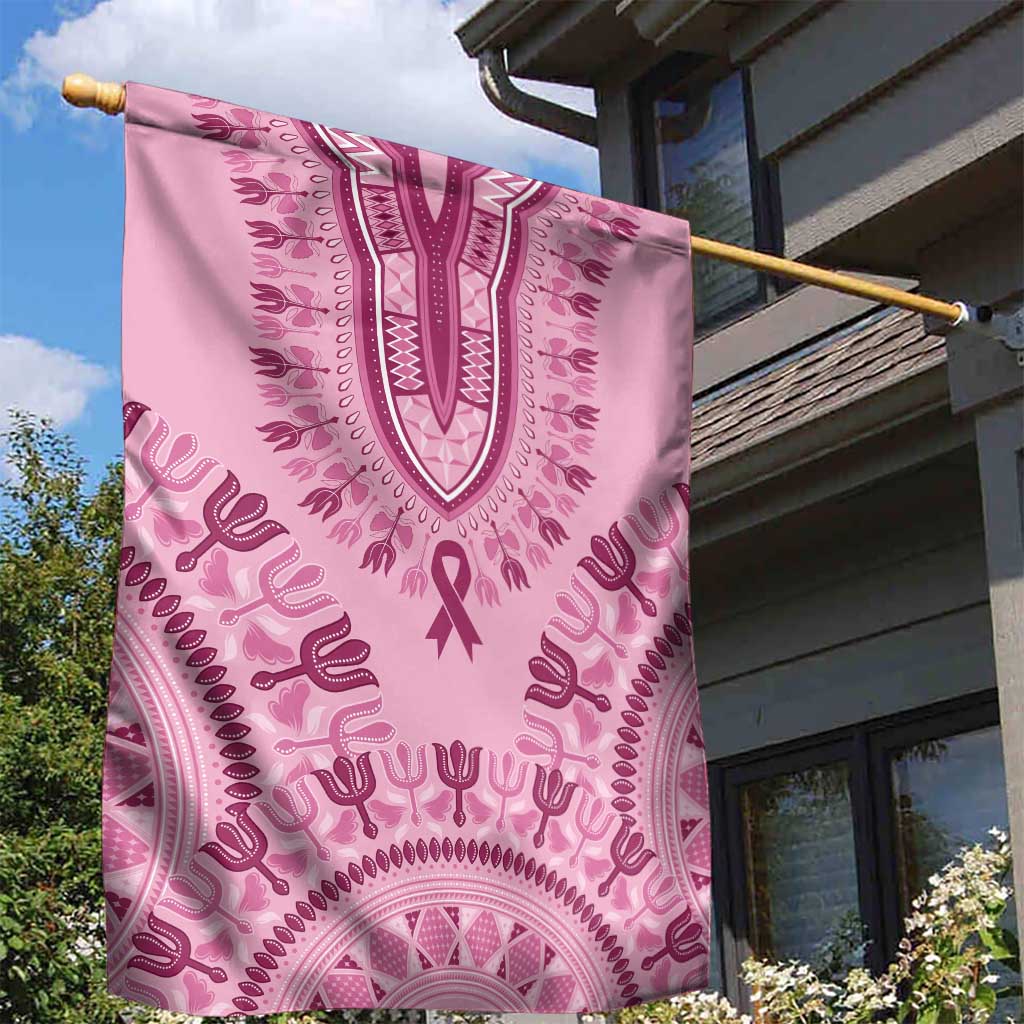 Dashiki Glamorous Pink Garden Flag Breast Cancer Awareness - Wonder Print Shop
