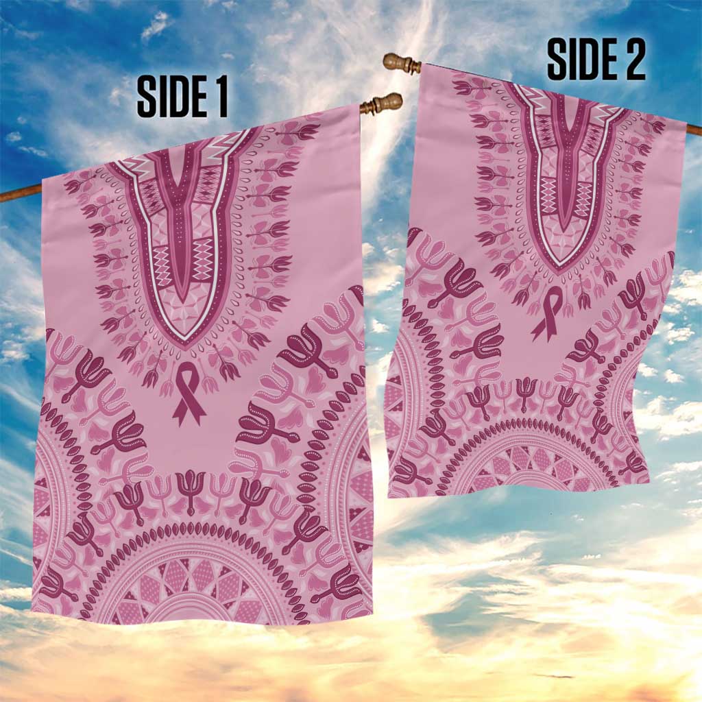 Dashiki Glamorous Pink Garden Flag Breast Cancer Awareness - Wonder Print Shop