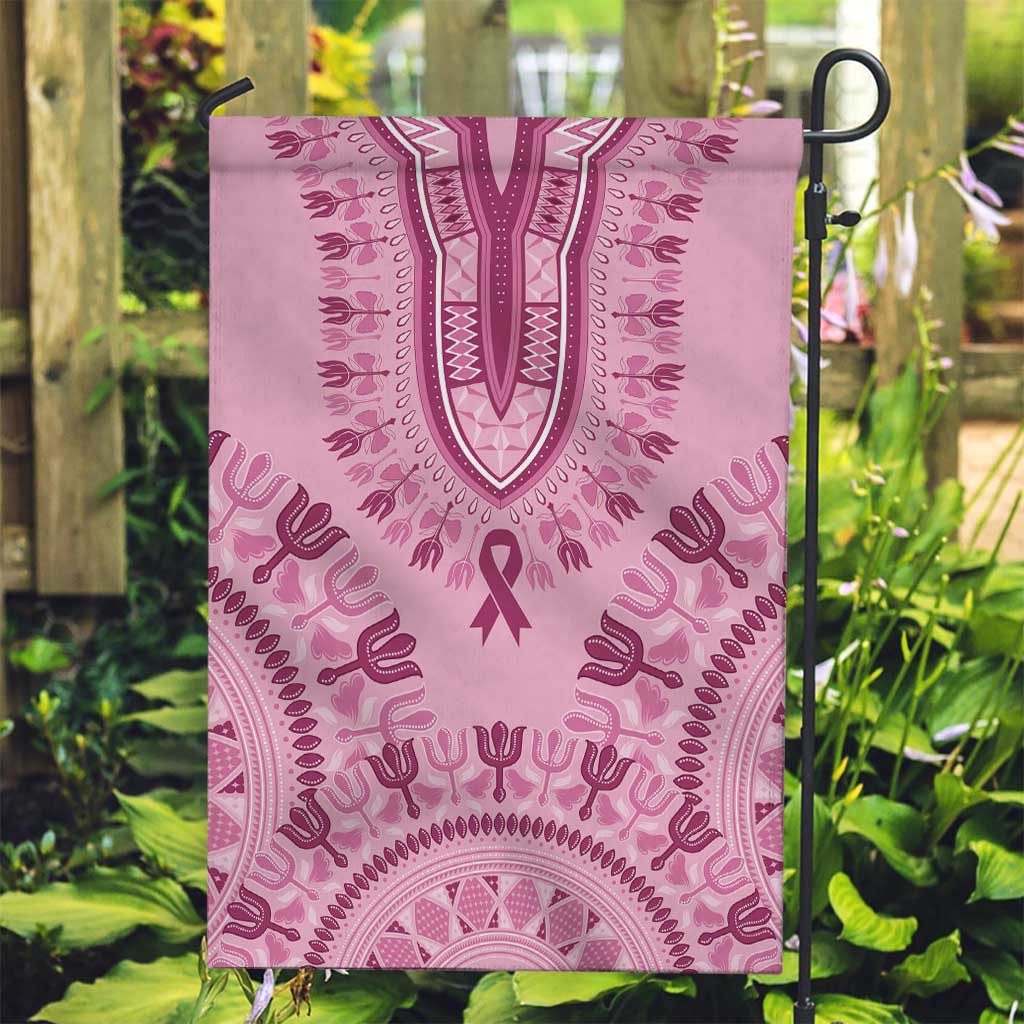 Dashiki Glamorous Pink Garden Flag Breast Cancer Awareness - Wonder Print Shop