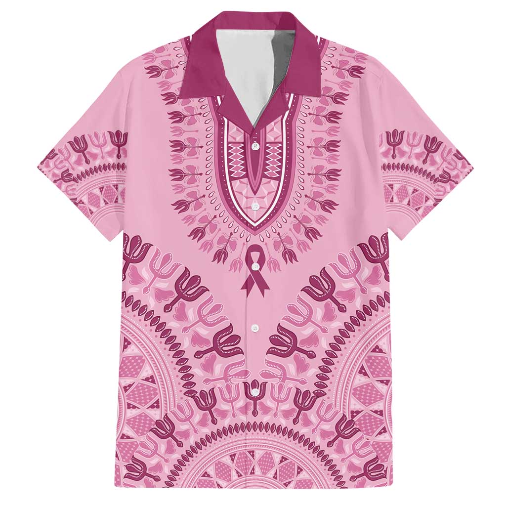Dashiki Glamorous Pink Hawaiian Shirt Breast Cancer Awareness - Wonder Print Shop