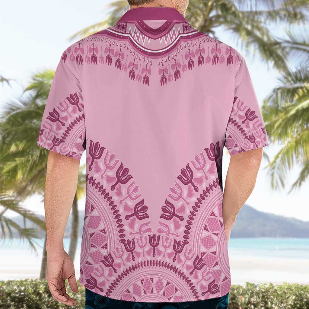 Dashiki Glamorous Pink Hawaiian Shirt Breast Cancer Awareness - Wonder Print Shop