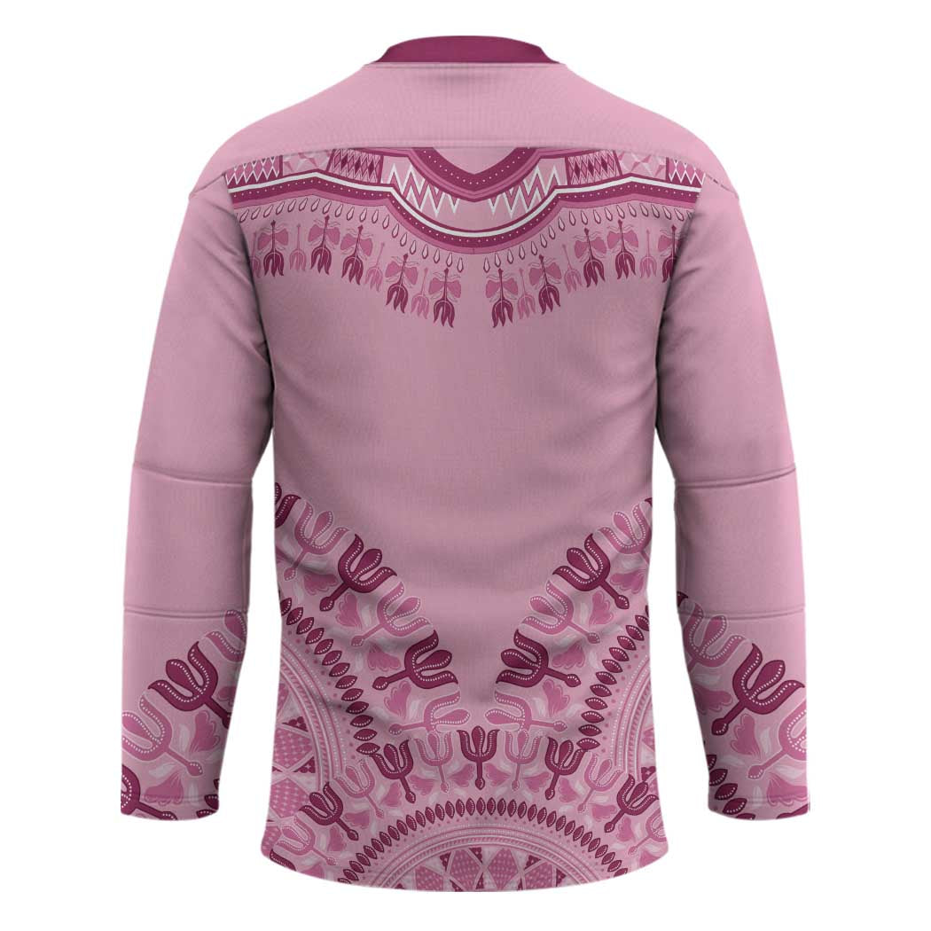 Dashiki Glamorous Pink Hockey Jersey Breast Cancer Awareness - Wonder Print Shop