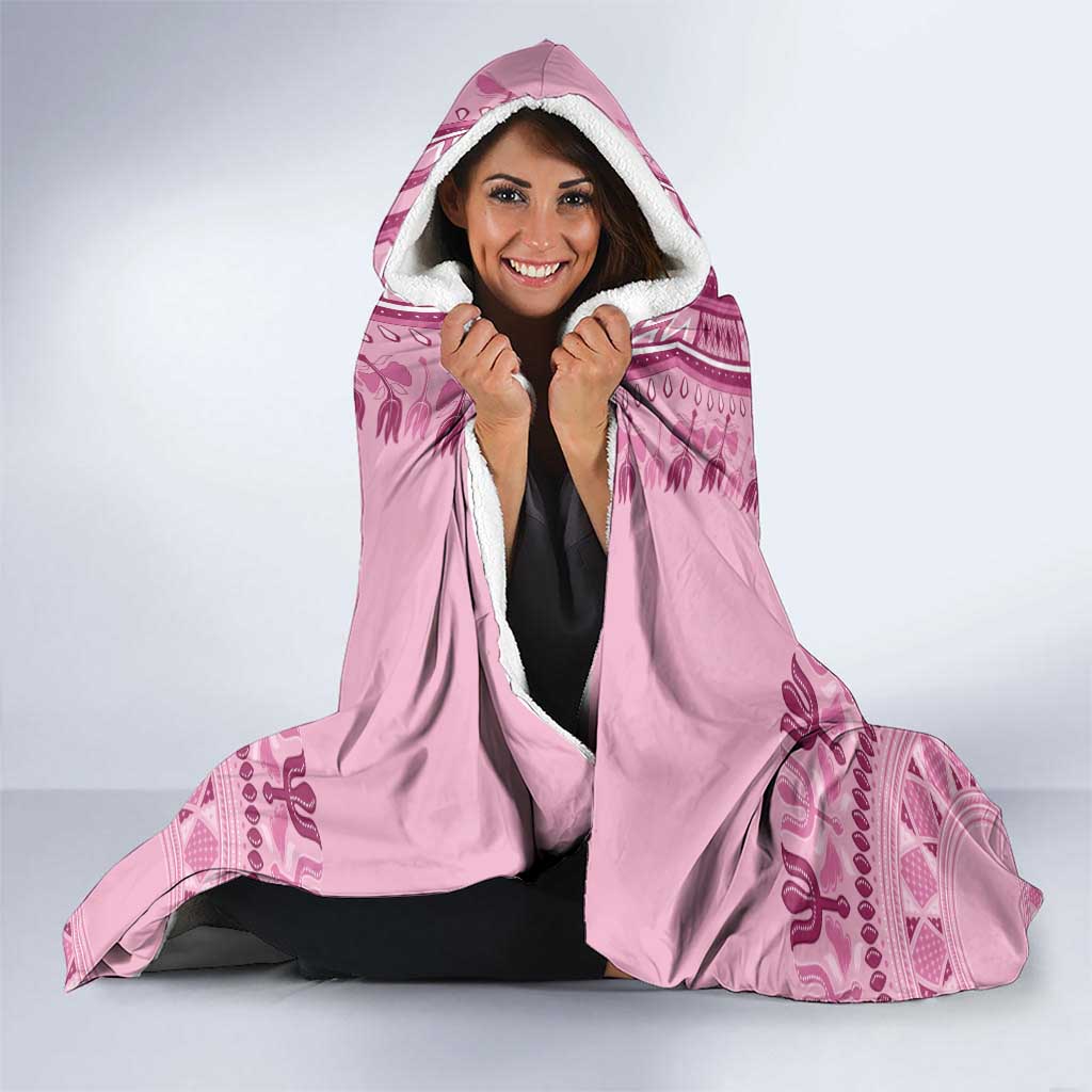 Dashiki Glamorous Pink Hooded Blanket Breast Cancer Awareness - Wonder Print Shop