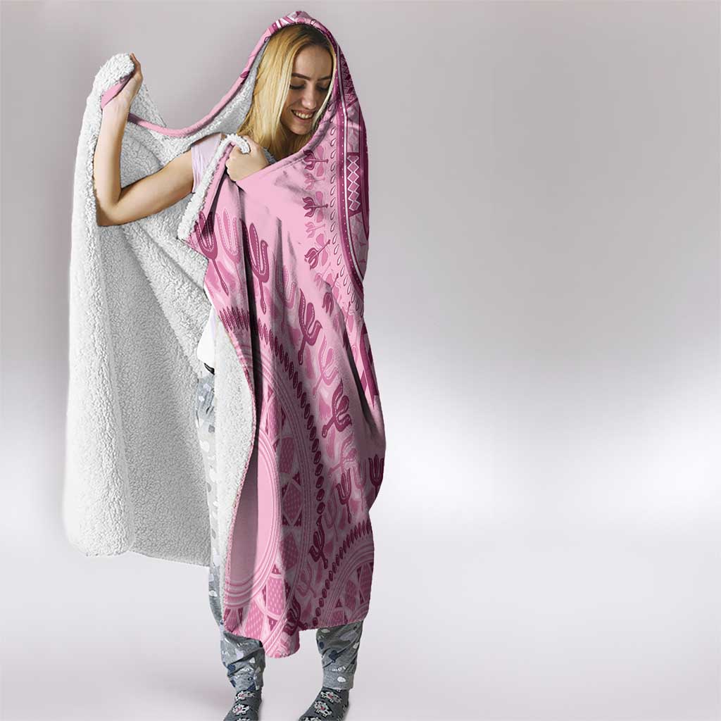 Dashiki Glamorous Pink Hooded Blanket Breast Cancer Awareness - Wonder Print Shop