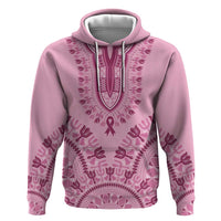 Dashiki Glamorous Pink Hoodie Breast Cancer Awareness - Wonder Print Shop
