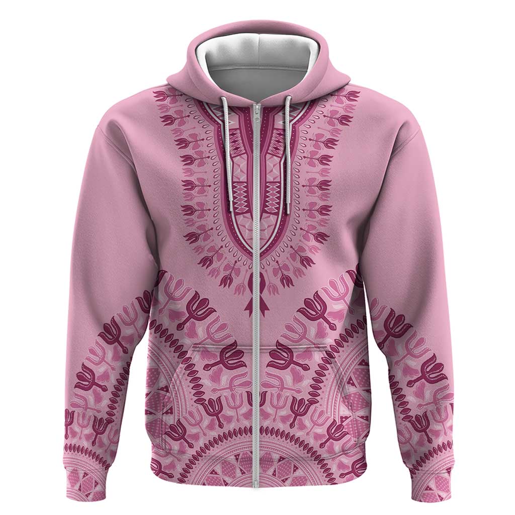 Dashiki Glamorous Pink Hoodie Breast Cancer Awareness - Wonder Print Shop