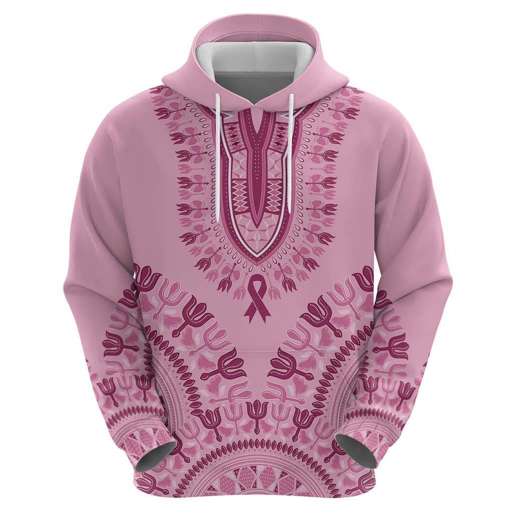 Dashiki Glamorous Pink Hoodie Breast Cancer Awareness - Wonder Print Shop