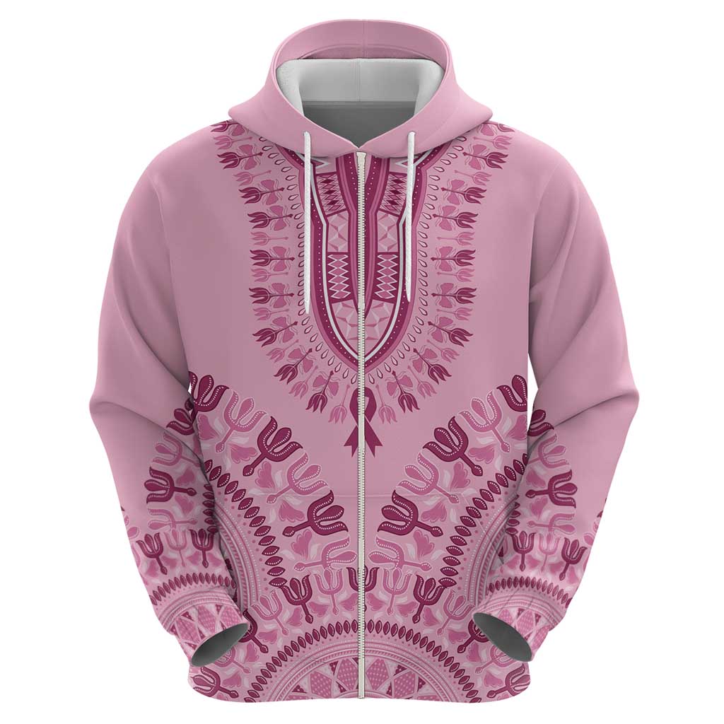 Dashiki Glamorous Pink Hoodie Breast Cancer Awareness - Wonder Print Shop