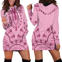 Dashiki Glamorous Pink Hoodie Dress Breast Cancer Awareness - Wonder Print Shop