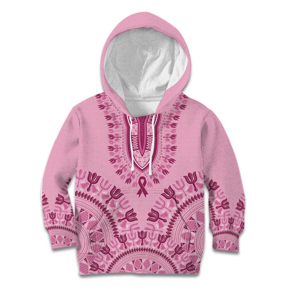 Dashiki Glamorous Pink Kid Hoodie Breast Cancer Awareness - Wonder Print Shop