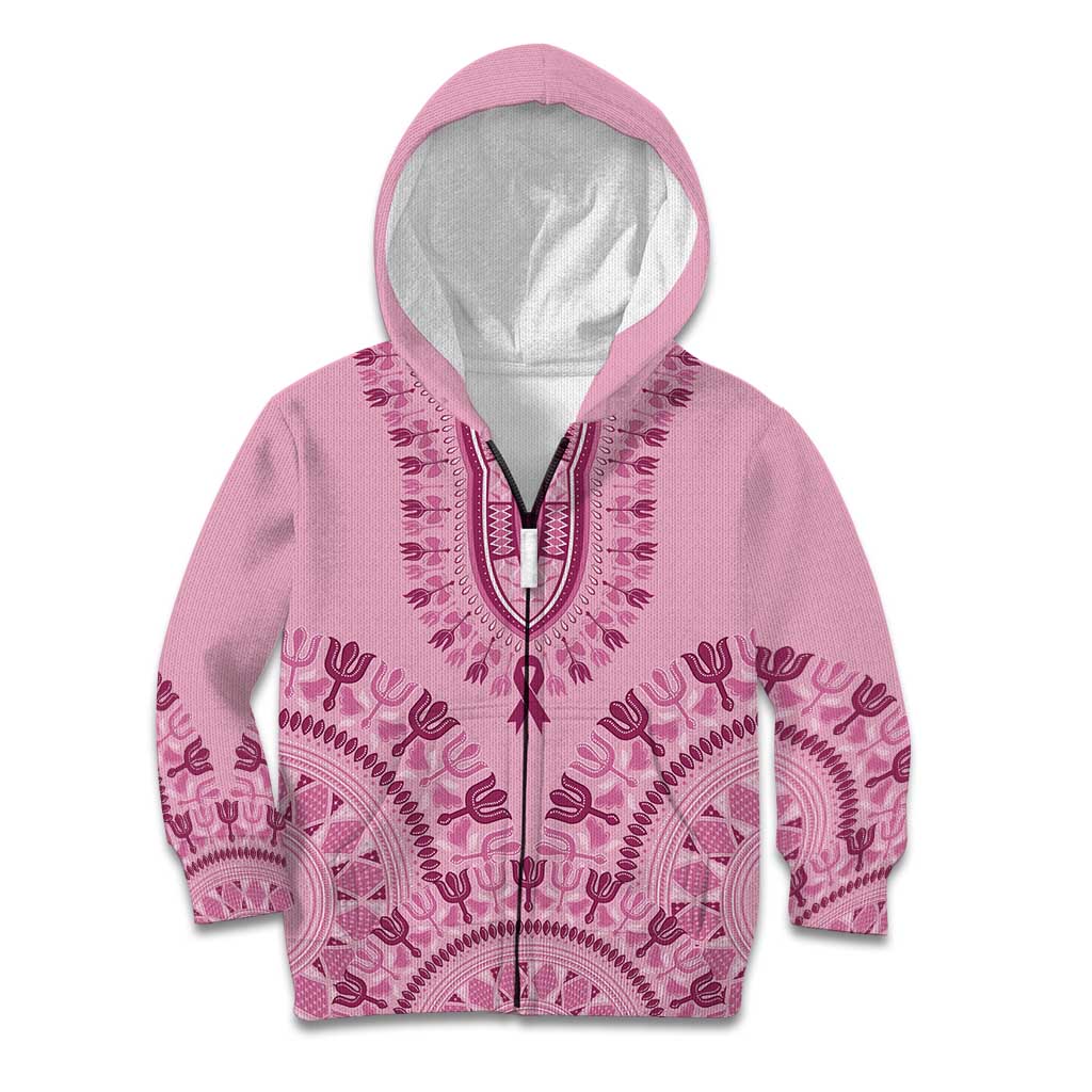 Dashiki Glamorous Pink Kid Hoodie Breast Cancer Awareness - Wonder Print Shop