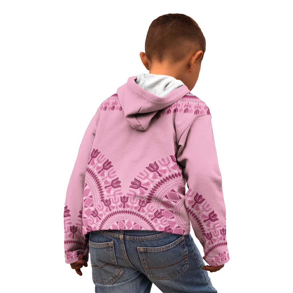 Dashiki Glamorous Pink Kid Hoodie Breast Cancer Awareness - Wonder Print Shop