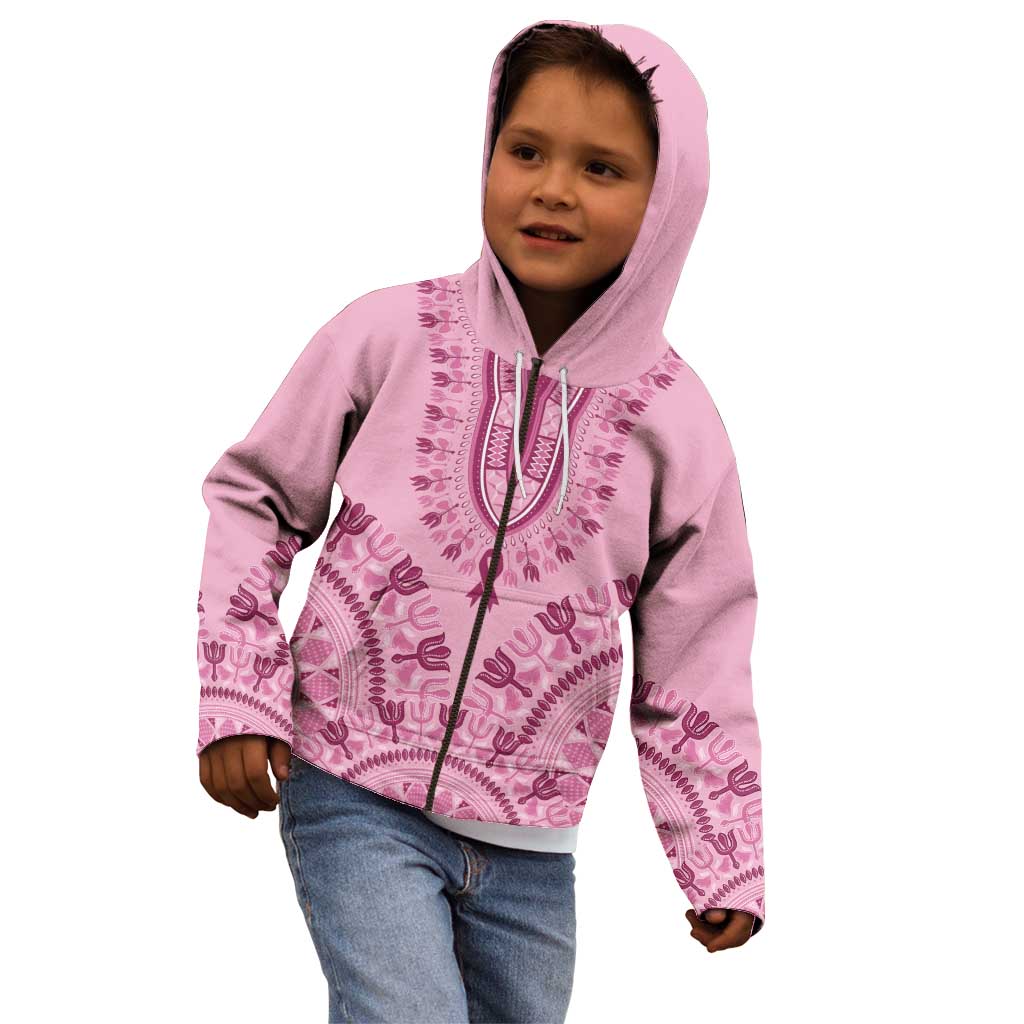 Dashiki Glamorous Pink Kid Hoodie Breast Cancer Awareness - Wonder Print Shop
