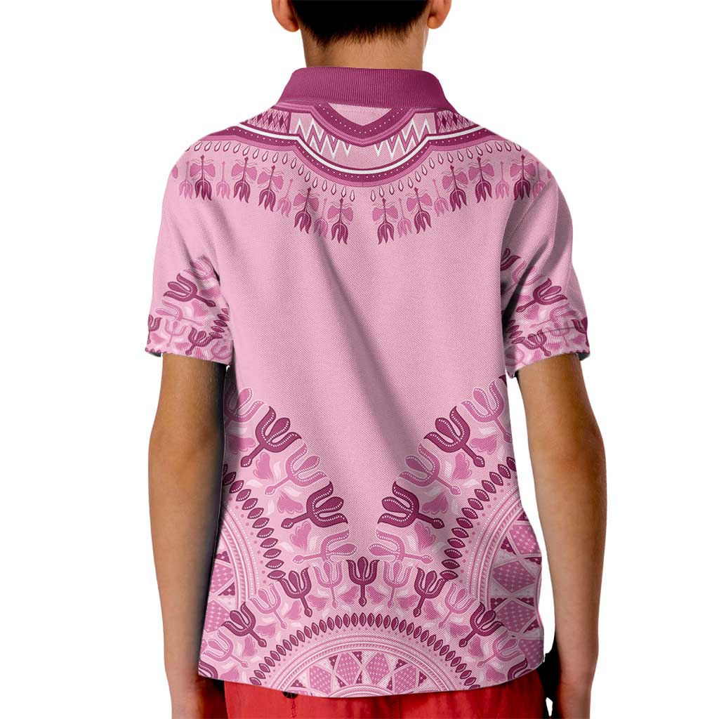 Dashiki Glamorous Pink Kid Polo Shirt Breast Cancer Awareness - Wonder Print Shop