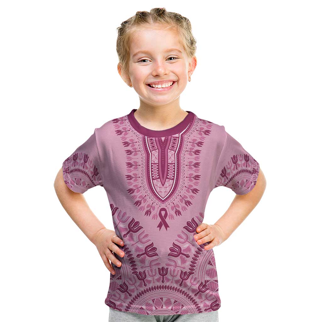 Dashiki Glamorous Pink Kid T Shirt Breast Cancer Awareness - Wonder Print Shop