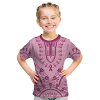 Dashiki Glamorous Pink Kid T Shirt Breast Cancer Awareness - Wonder Print Shop