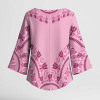 Dashiki Glamorous Pink Kimono Sleeve Blouse Breast Cancer Awareness - Wonder Print Shop