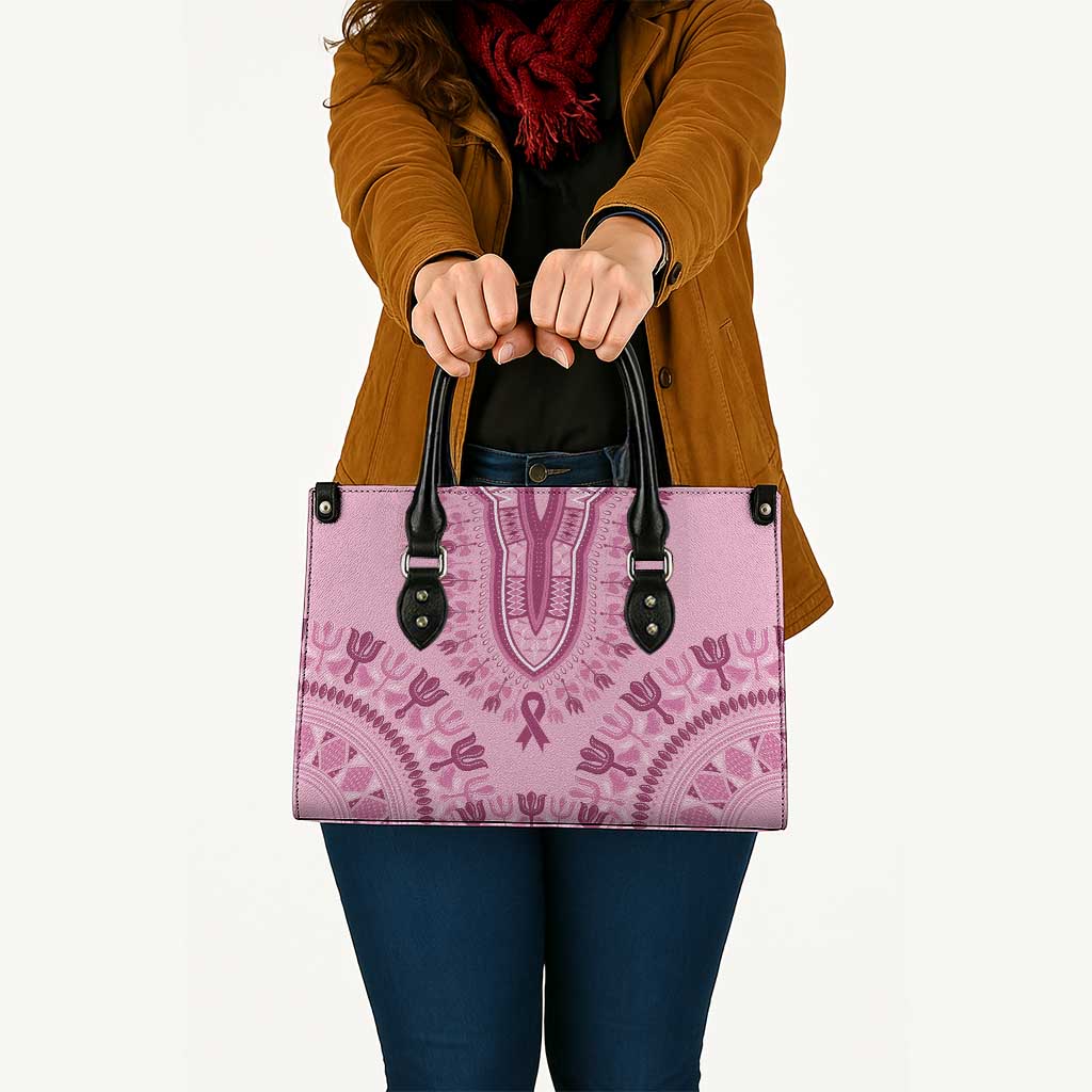 Dashiki Glamorous Pink Leather Bag Breast Cancer Awareness - Wonder Print Shop
