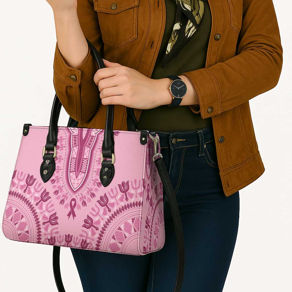 Dashiki Glamorous Pink Leather Bag Breast Cancer Awareness - Wonder Print Shop