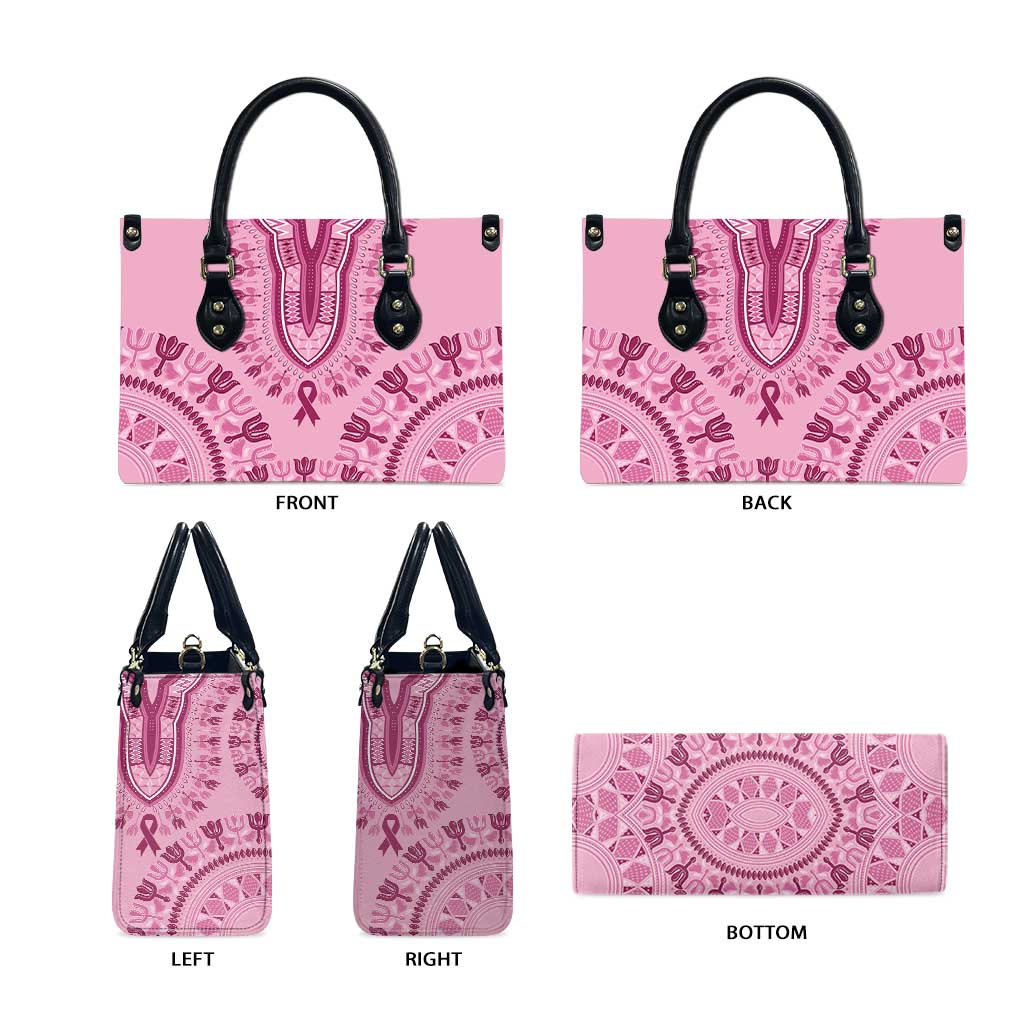 Dashiki Glamorous Pink Leather Bag Breast Cancer Awareness - Wonder Print Shop