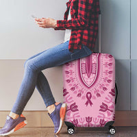 Dashiki Glamorous Pink Luggage Cover Breast Cancer Awareness - Wonder Print Shop