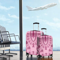 Dashiki Glamorous Pink Luggage Cover Breast Cancer Awareness - Wonder Print Shop