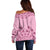 Dashiki Glamorous Pink Off Shoulder Sweater Breast Cancer Awareness - Wonder Print Shop