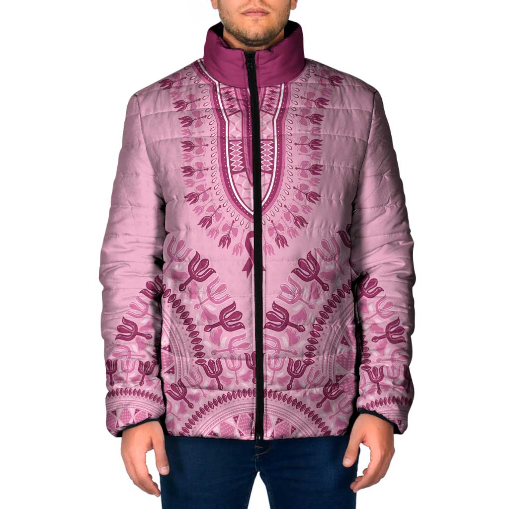 Dashiki Glamorous Pink Padded Jacket Breast Cancer Awareness - Wonder Print Shop