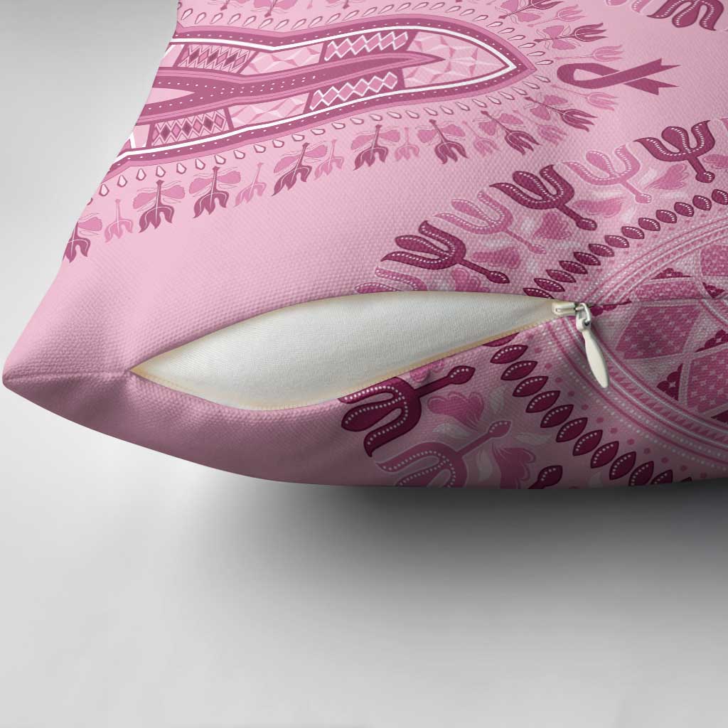 Dashiki Glamorous Pink Pillow Cover Breast Cancer Awareness - Wonder Print Shop