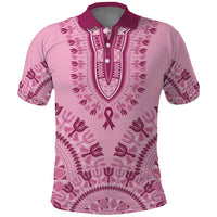 Dashiki Glamorous Pink Polo Shirt Breast Cancer Awareness - Wonder Print Shop