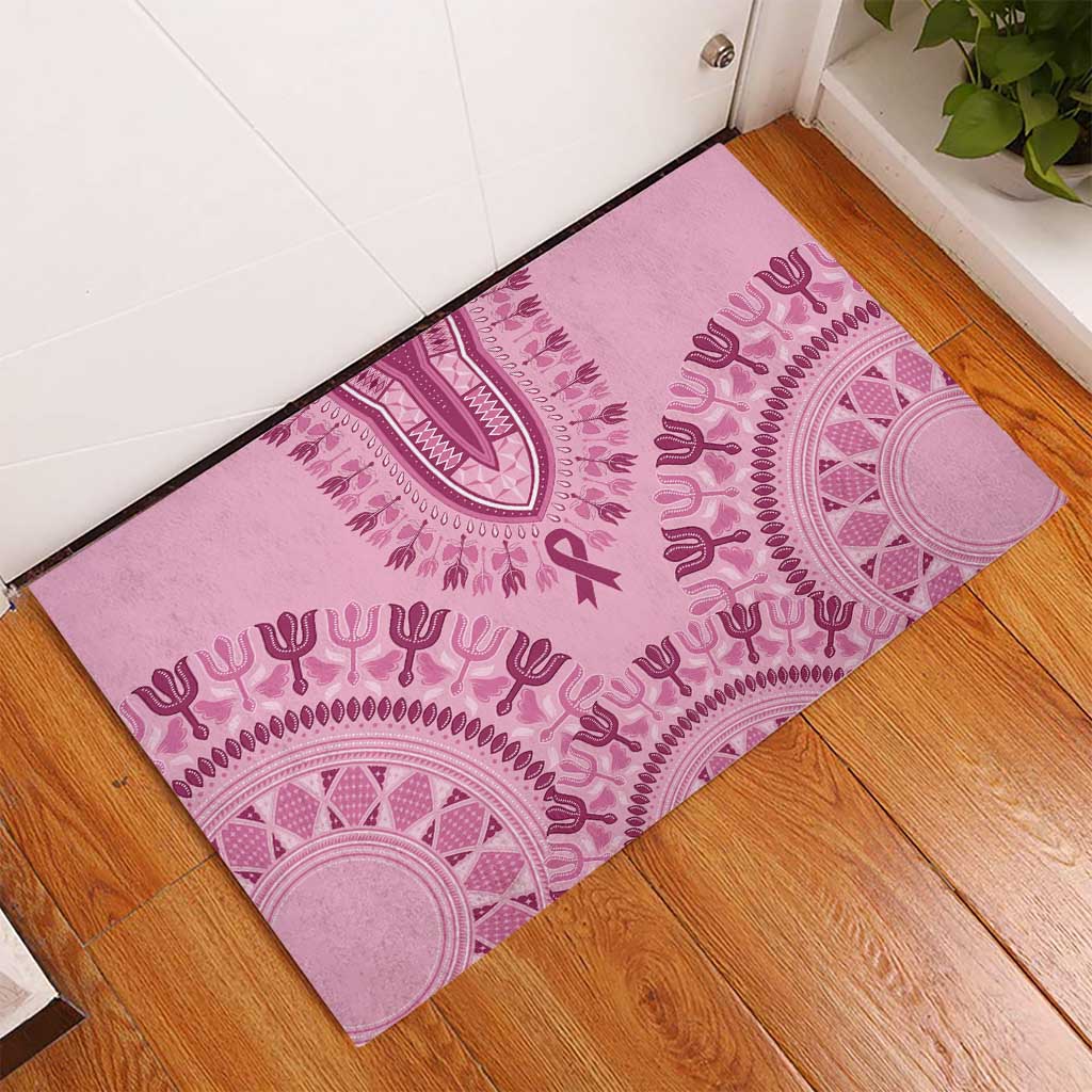Dashiki Glamorous Pink Rubber Doormat Breast Cancer Awareness - Wonder Print Shop