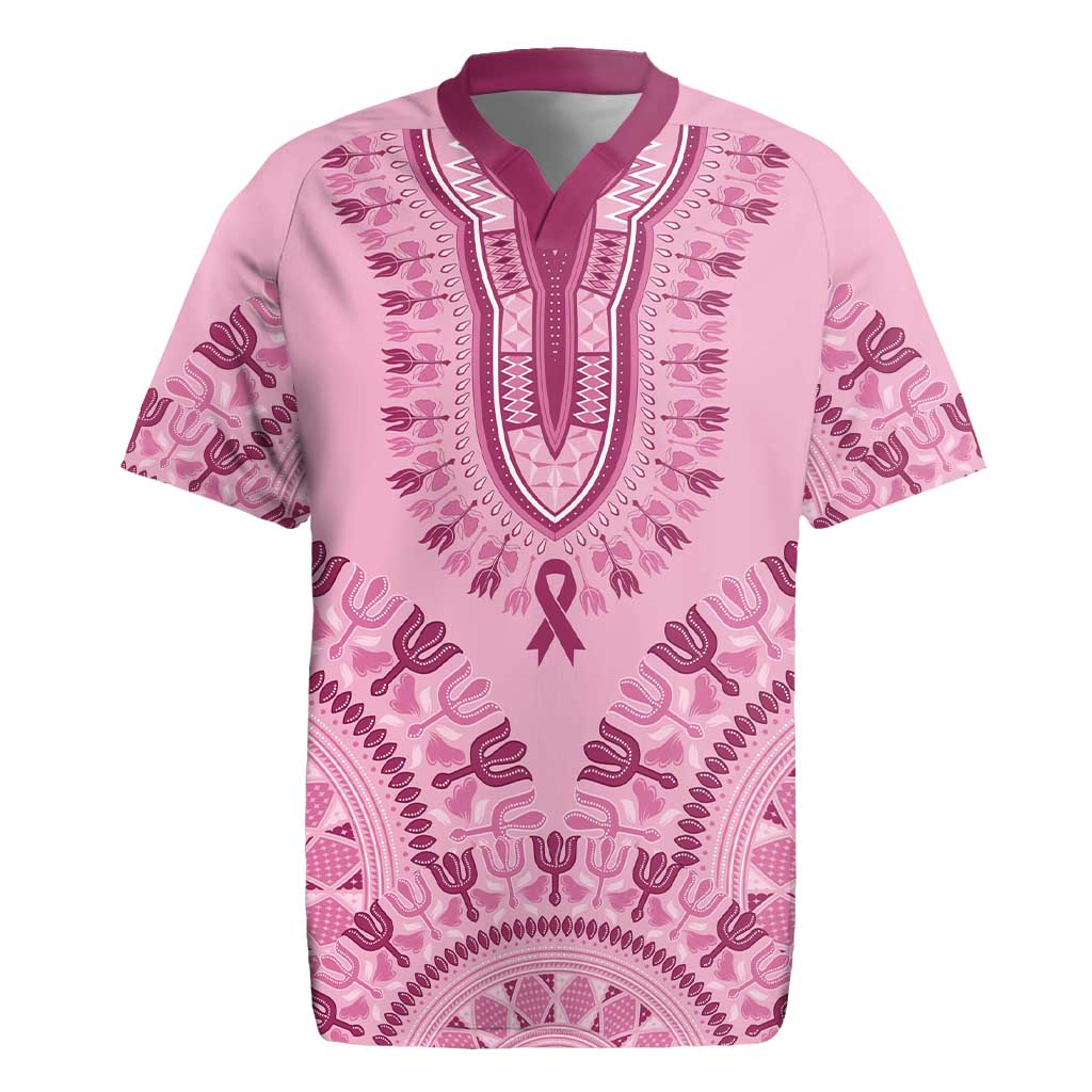 Dashiki Glamorous Pink Rugby Jersey Breast Cancer Awareness - Wonder Print Shop
