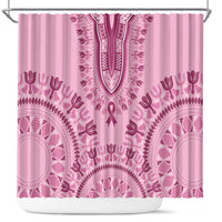 Dashiki Glamorous Pink Shower Curtain Breast Cancer Awareness - Wonder Print Shop