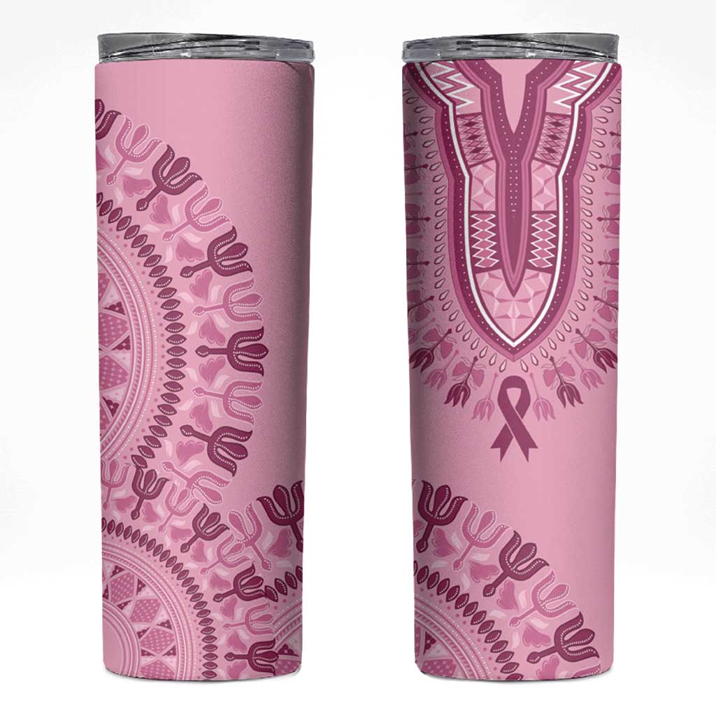 Dashiki Glamorous Pink Skinny Tumbler Breast Cancer Awareness - Wonder Print Shop