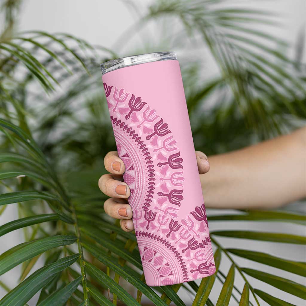 Dashiki Glamorous Pink Skinny Tumbler Breast Cancer Awareness - Wonder Print Shop