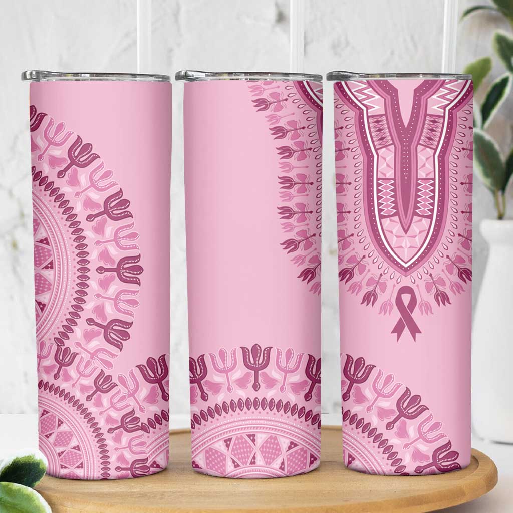 Dashiki Glamorous Pink Skinny Tumbler Breast Cancer Awareness - Wonder Print Shop