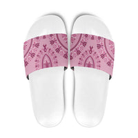 Dashiki Glamorous Pink Slide Sandals Breast Cancer Awareness - Wonder Print Shop